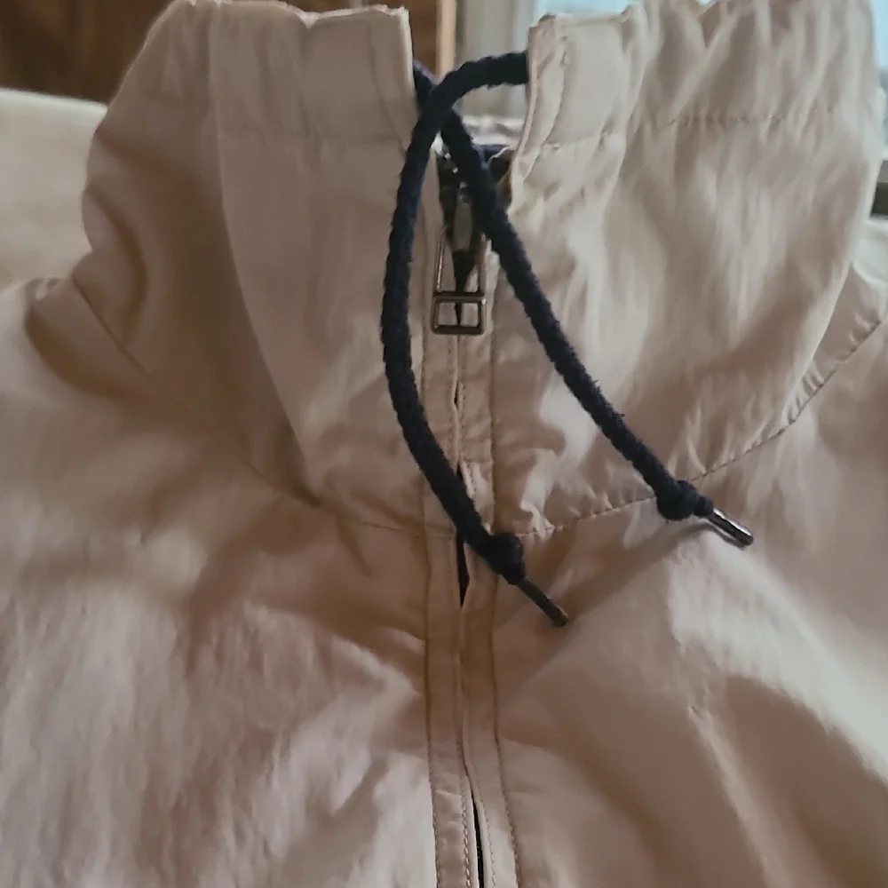 Vintage Eddie Bauer Mesh Lined Windbreaker Jacket Womens M Stone Oversized Gorpc